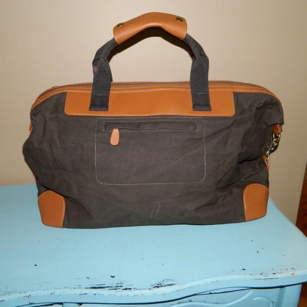 Mark & Graham Beckett Waxed & Leather Weekender Travel Bag